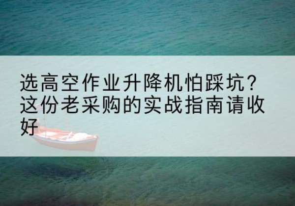 良庆高空作业升降机厂家推荐-选高空作业升降机怕踩坑？这份老采购的实战指南请收好